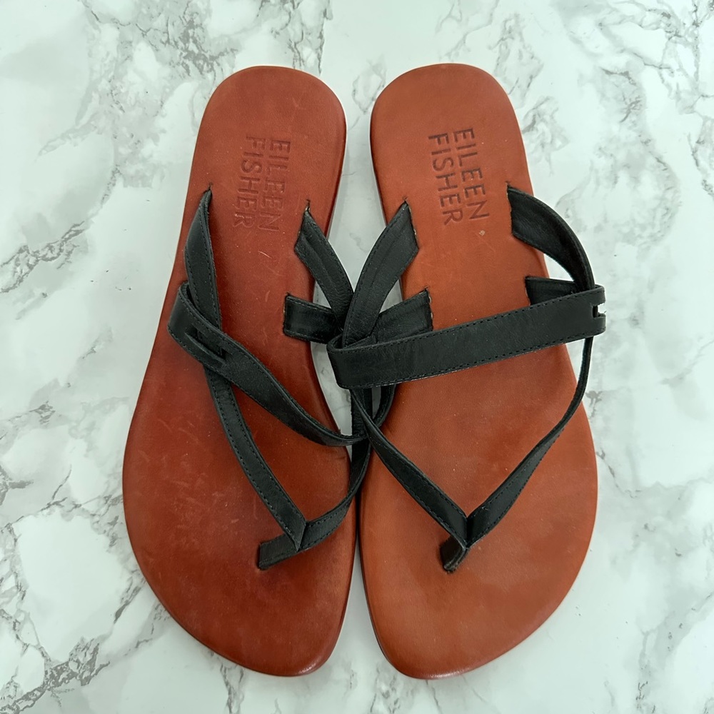 Eileen Fisher sandal bundle (black & brown sandals)